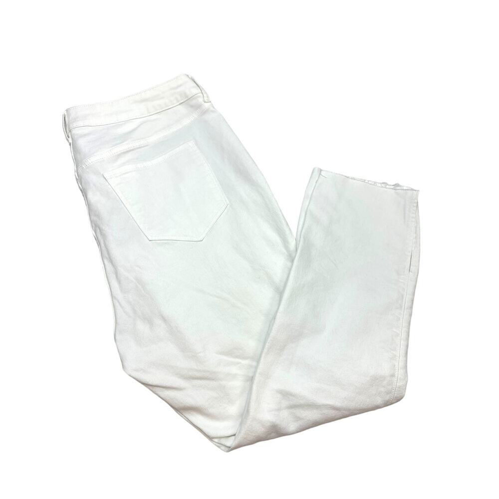Old‎ Navy Womens Sz 22 White Extra High Rise Rockstar Skinny Raw Hem Slit Jeans